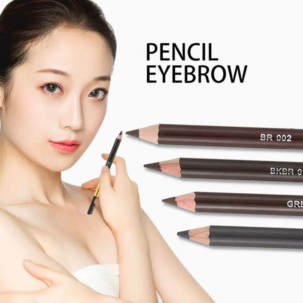 メイクアップツール女性メタルケース眉毛ブラシ女性眉毛ティント永久タトゥーペン眉毛ペンシルブラシ付き眉毛エンハンサー
