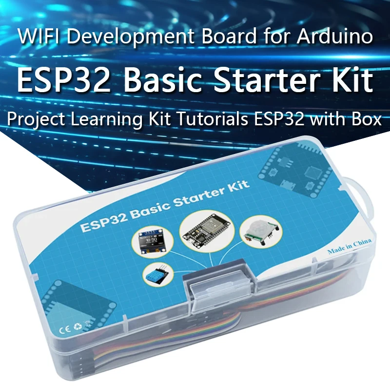 Basic Starter Kit for ESP32 ESP-32S WIFI Development Board for Arduino Project Learning Kit with Tutorials ESP32 kit with box