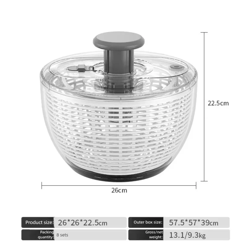 Multi-function press vegetable dehydrator, manual salad spinner, kitchen strainer, veggie washing tool
