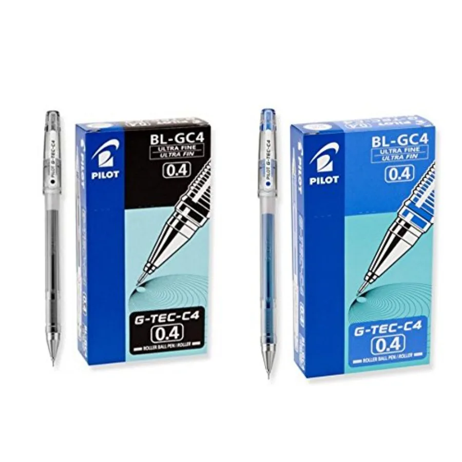 

G-Tec-C4 Gel Rolling Ball Pens Ultra Fine Point Bundle 1 Dozen Blue 1 Dozen Black
