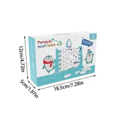 Knock On Ice Brick Saving Penguin Building Push Stacking Board Educational Parent-Child Interaction Wall Demolition Game