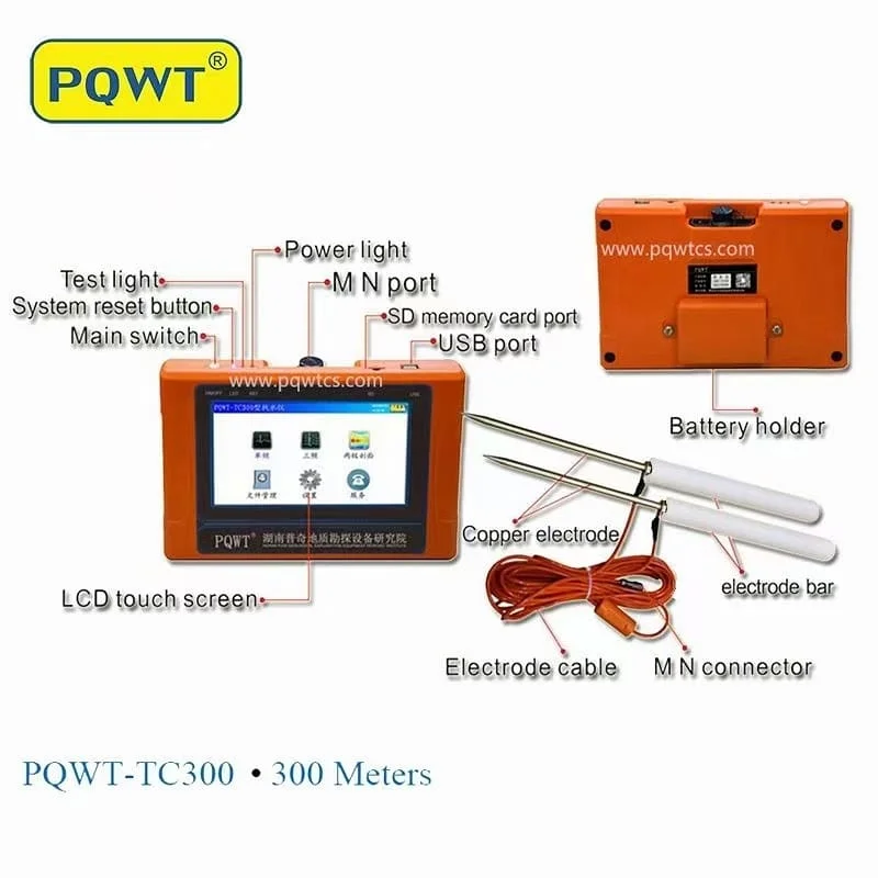 TC150 TC300 TC500 équipement de détection d'eau souterraine à opération simple qualité de l'eau