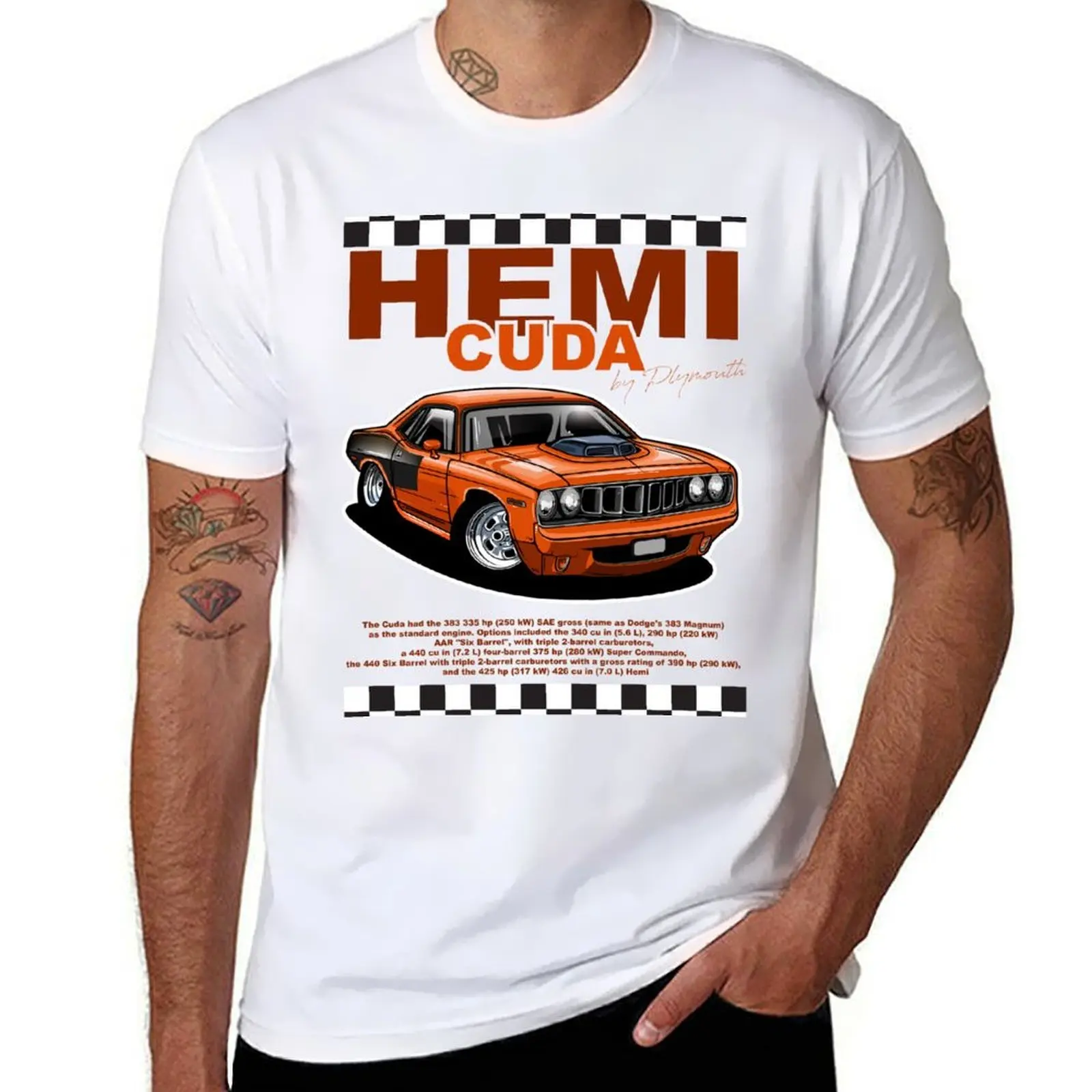 

Hemi Cuda Muscle Car T-Shirt man t shirt cotton high quality man tshirt T-Shirt
