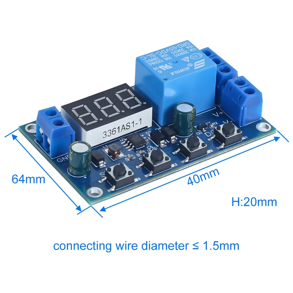 Battery Charger Discharger Control Switch Undervoltage Overvoltage Protection Board Auto Cut Off Disconnect Controller