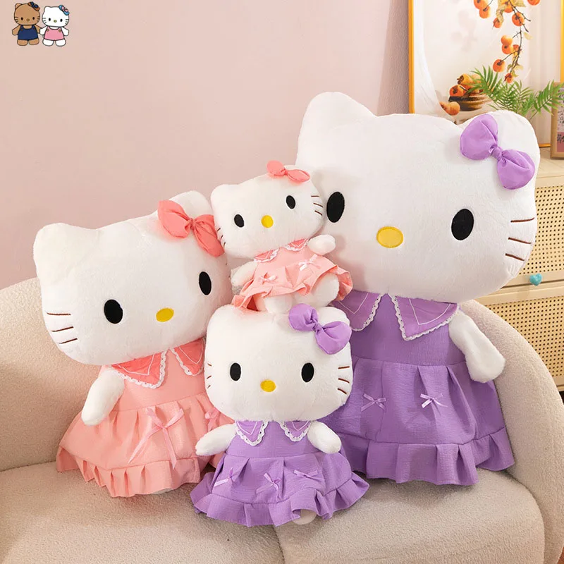 

40/50/60cm Sanrio Hello Kitty Anime Hello Kitty Stuffed Toys Plushier Soft Pillow Birthday Gifts Kawaii Hello Kitty Plush Dolls