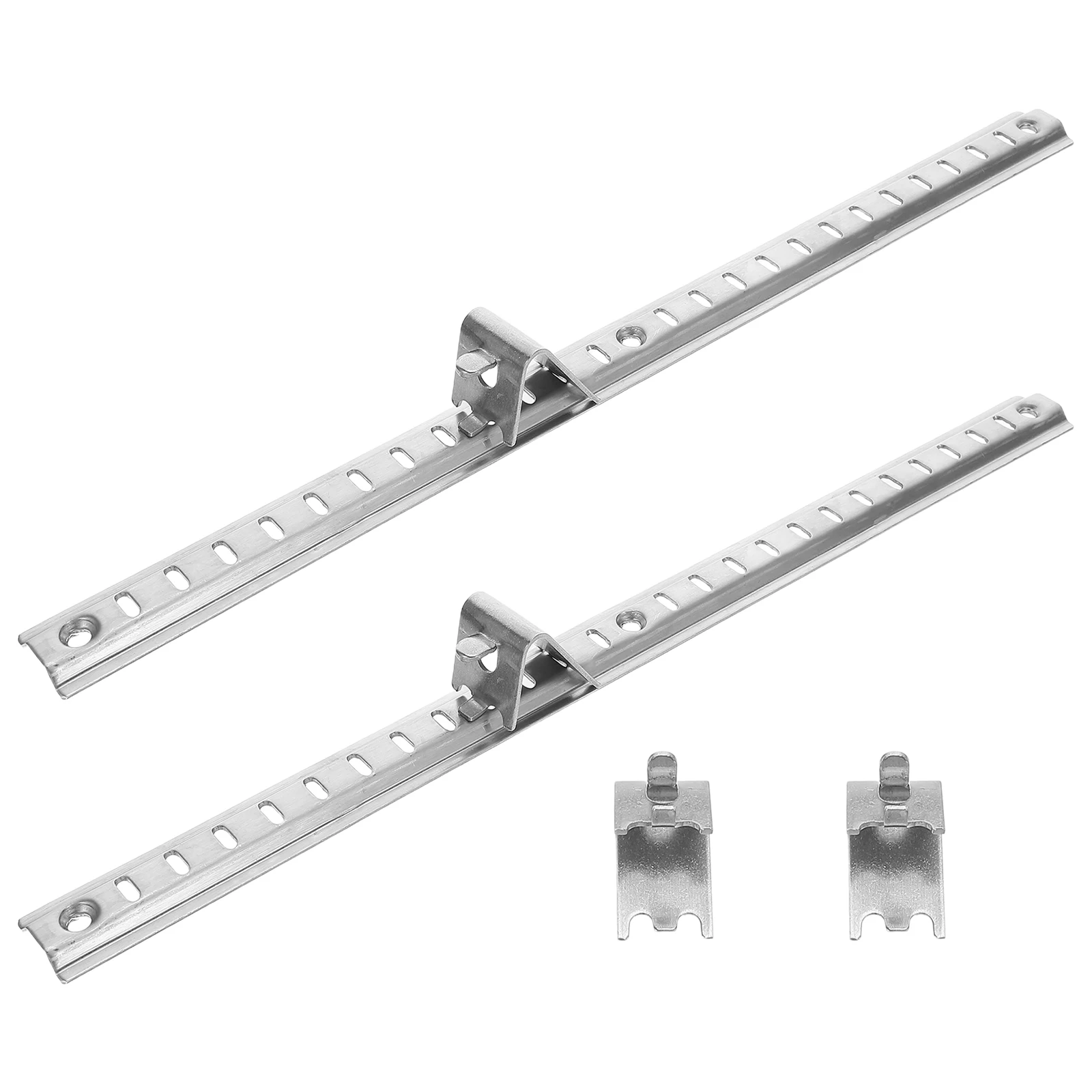 

Комплект из 35-сантиметровых опорных планок для полок холодильника из нержавеющей стали, усиленные, для тяжелых нагрузок, с нескользящими зажимами, для аксессуаров для холодильников