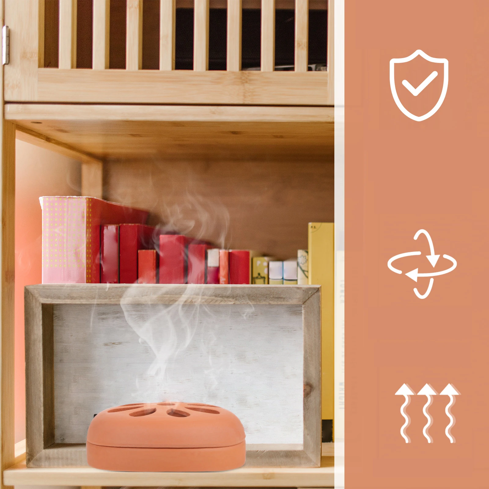 

2Pcs Incense Burner Terracotta Portable Ash Holder for Home Patio Poolside Camping Rack with Vent Holes Easy Clean