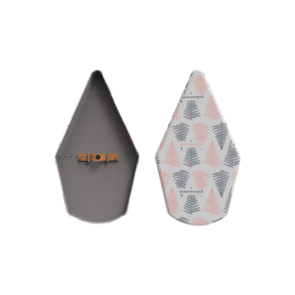 Heat-Resistant Handheld Ironing Board Insulated with Finger Loop Iron Pad Cover Sponge Padding Layered Padding