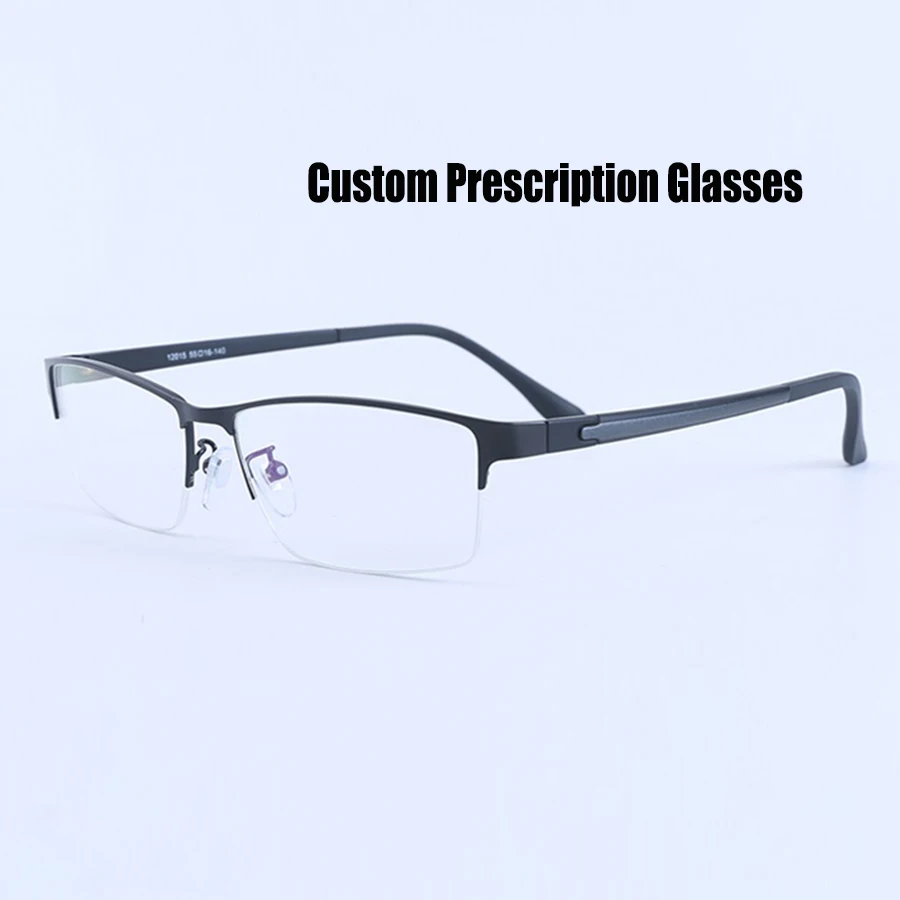 メンズカスタム処方メガネ多焦点累進フォトクロミック抗ブルーライト近視遠視老眼鏡