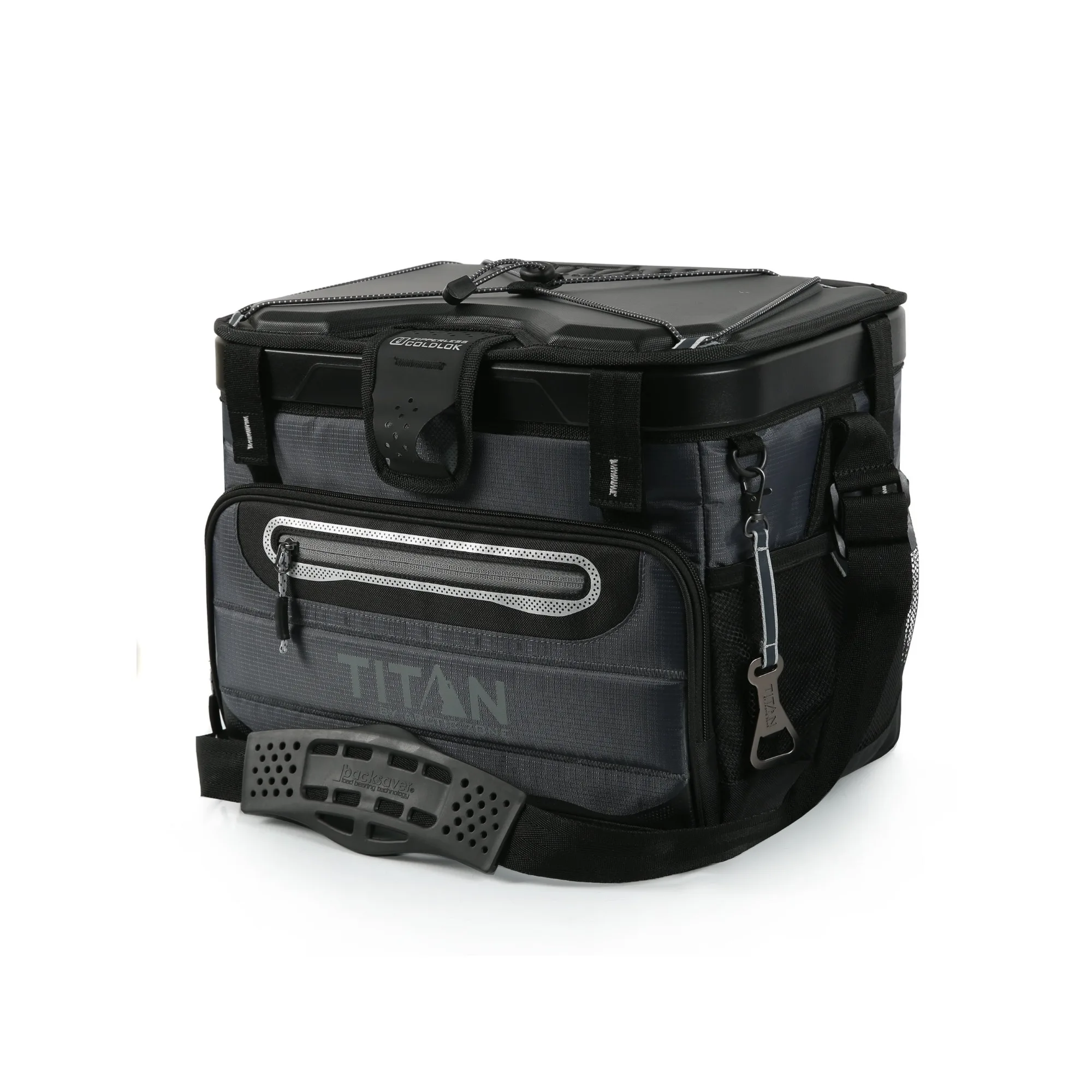 Collapsible Zipperless Soft Cooler, Black,Holds 40 cans/27 quarts