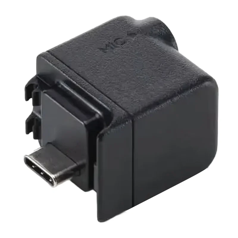 B92B-Professional 3.5Mm Microphone Adapter With Type-C Power Supply For DJI Action 4 Camera 3.5Mm Mic Input Accessory