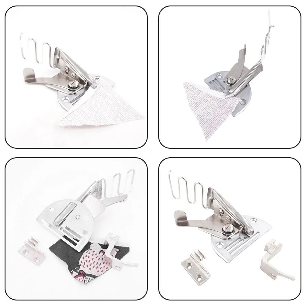 

Stainless Steel Binding Attachment Folder 4-Fold Angle Binder For Overlock Sewing Machine Edging Tool Hemmer Right Angle