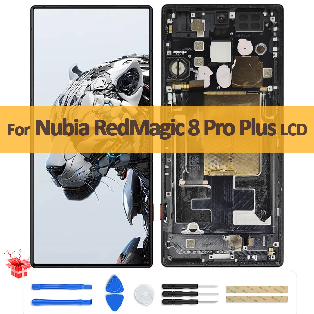 Original AMOLED For ZTE nubia Red Magic 8 Pro Plus LCD Display Touch Screen Digitizer Assembly For RedMagic 8Pro+ Repair Parts