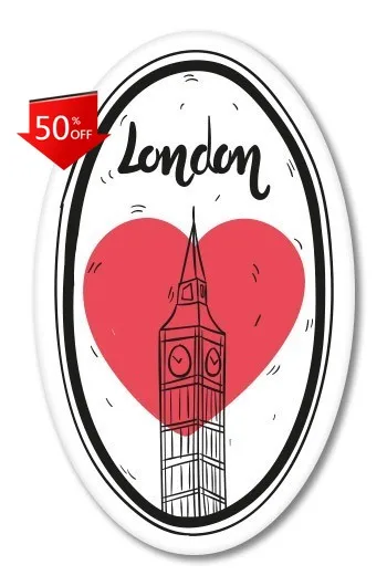 

London Travel Heart Phone Cool Camper Van Window Motor Home Laptop Accessory Retro Cute Funny