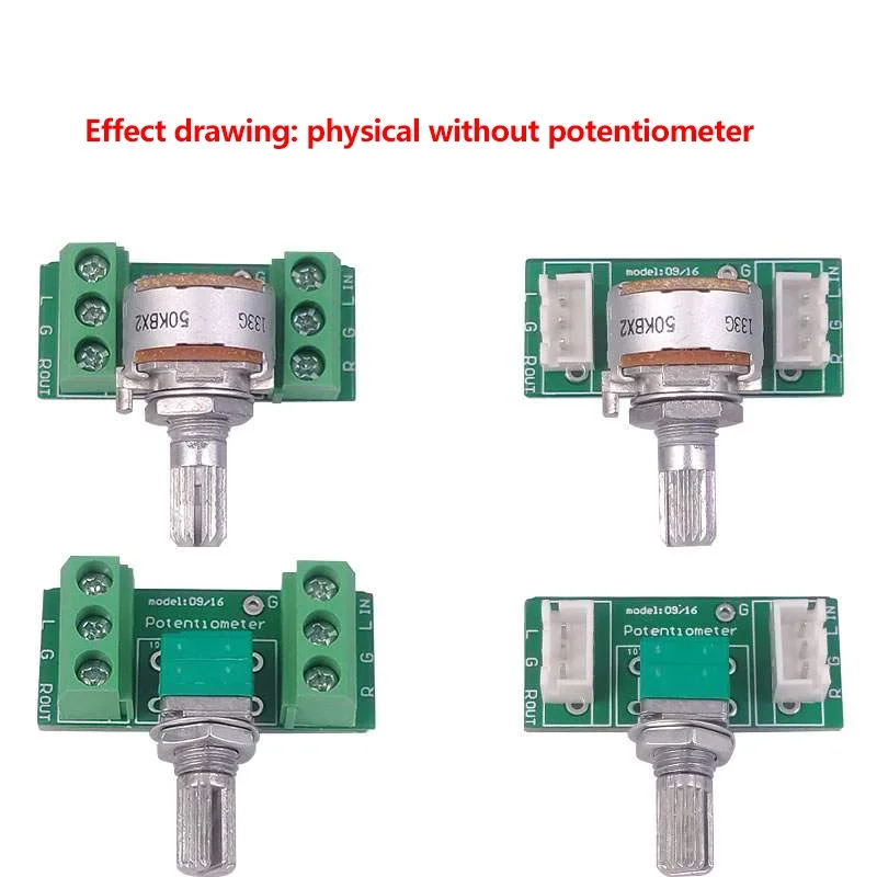 Audio power amplifier audio volume duplex six-pin 6-pin potentiometer PCB circuit wiring adapter board 16 type 09 type
