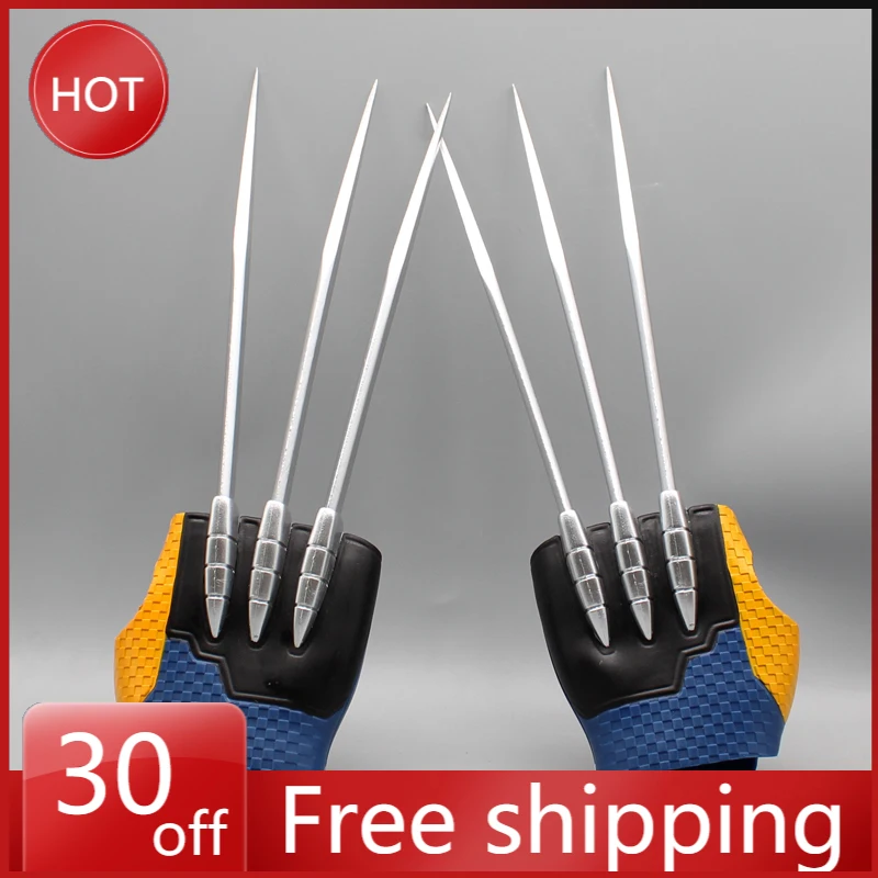 

33cm Anime X-MEN Wolverine Claw Superhero Prop Action Model Safety Peripheral Accessories Halloween Toy Collection Gift for Kids