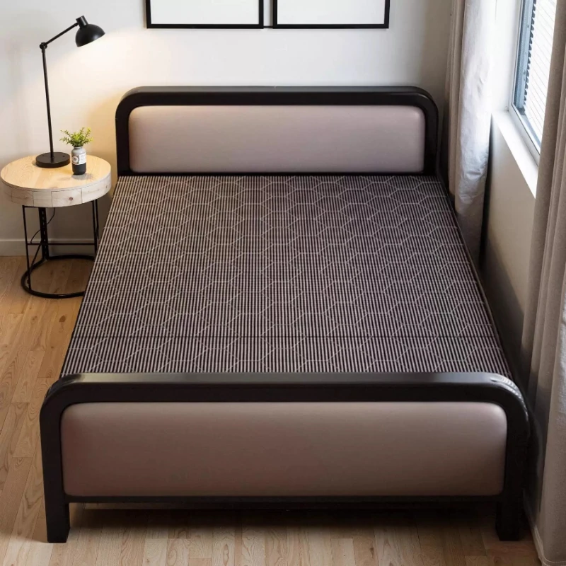 Folding Single Bed 1.0M 1.2M 1.5M Household Simple Reinforced Small Bed Bedroom Nap Portable Hard Board Bed Home Furniture