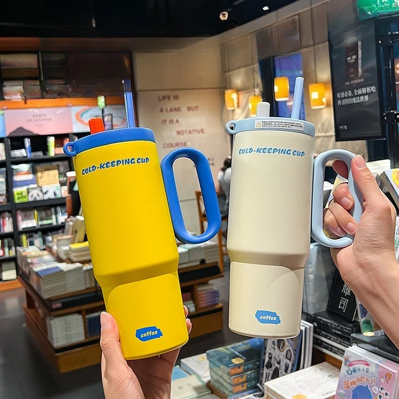 

2025 New High-Profile Women's Ice-Proof Insulated Cup with Handle, Food-Grade 316 Stainless Steel, Cold-Keeping Ice-Proof Cup