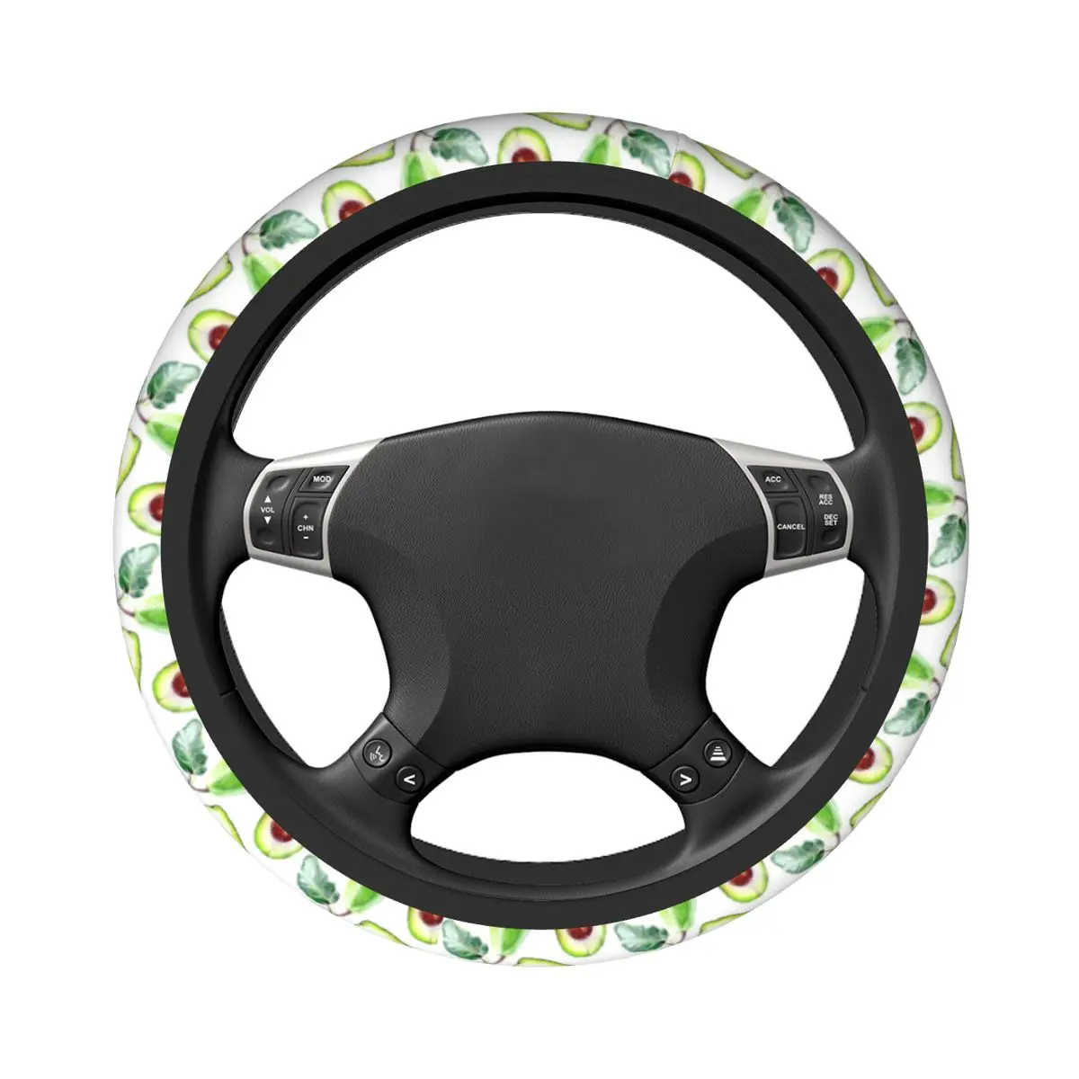 Avocado Tropical Fruit Car Steering Wheel Cover Anti-slip Auto Steering Wheel Protector Car-styling Steering-Wheel Accessories