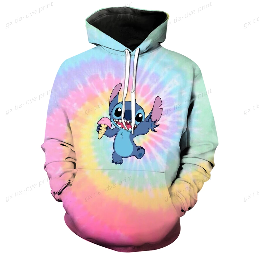 Disney Stitch Cartoon Co-branded Sweatshirt Los Casual Nationale Mode Shirt Hiphop Stijl Trend 2024 Herfst Nieuwe Stijl