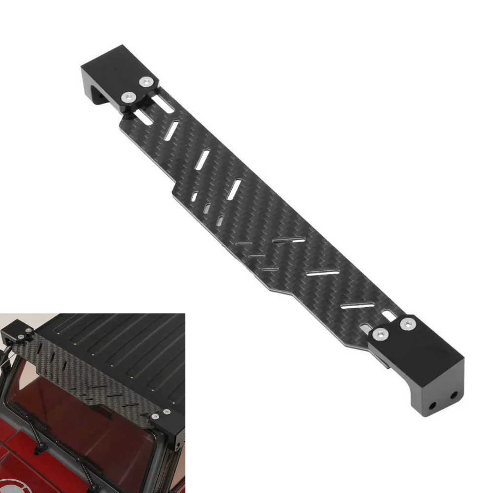 Verstellbare Carbonfaser-Sonnenblende mit Metallhalterung für 1/8 1/10 RC Crawler Auto TRX4 SCX10 D90 90046 YIKONG YK4082 4083 4101 4102