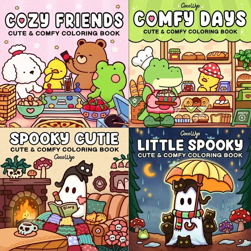 

Coloring books for children's parties featuring colorful pictures, full of fun and allowing free coloring.