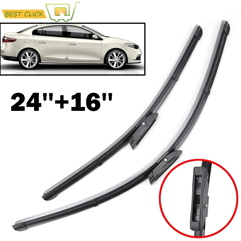 Misima Windshield Windscreen Wiper Blades For Renault Fluence Front Window Wiper 2011 2012 2013 2014 2015 2016 2017 24\