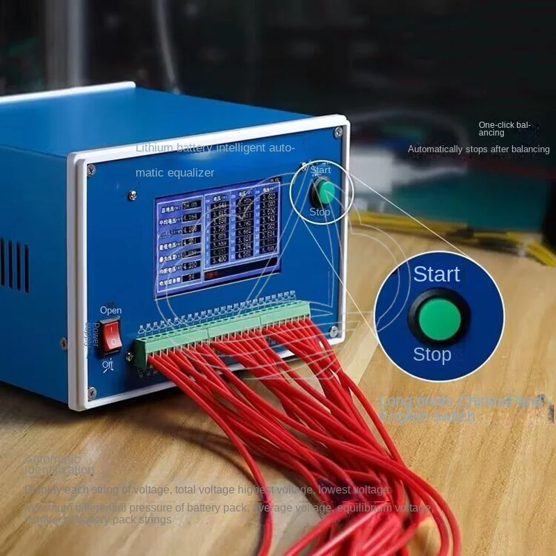 24 String Lithium Cell Balancer 1.5-4.5V, Smart Discharge Equalizer Maintenance Tool Compatible with 2S to 24S Battery Packs