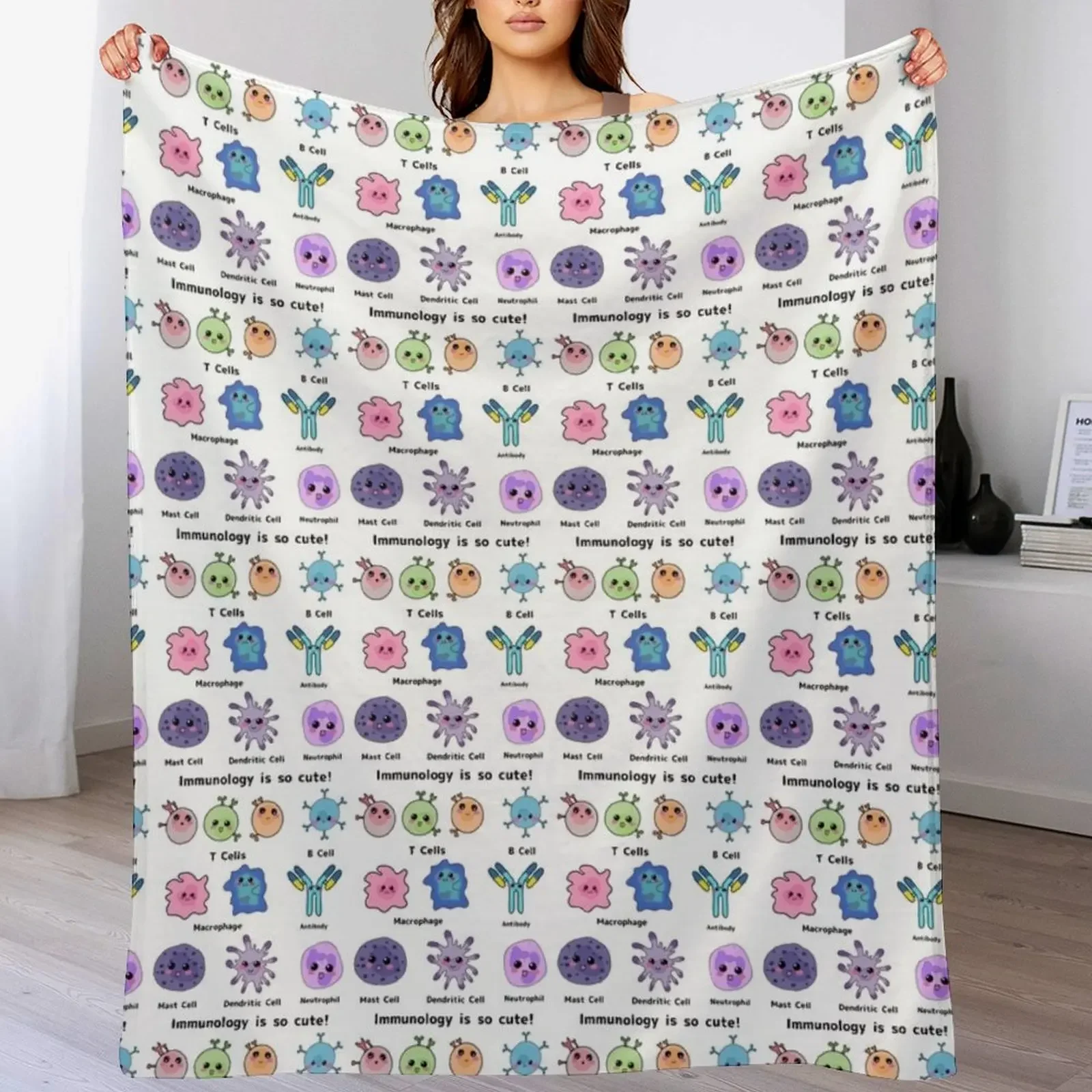 Immunology is so Cute Version 2 Throw Blanket Soft Beautifuls Weighted funny gift Blankets