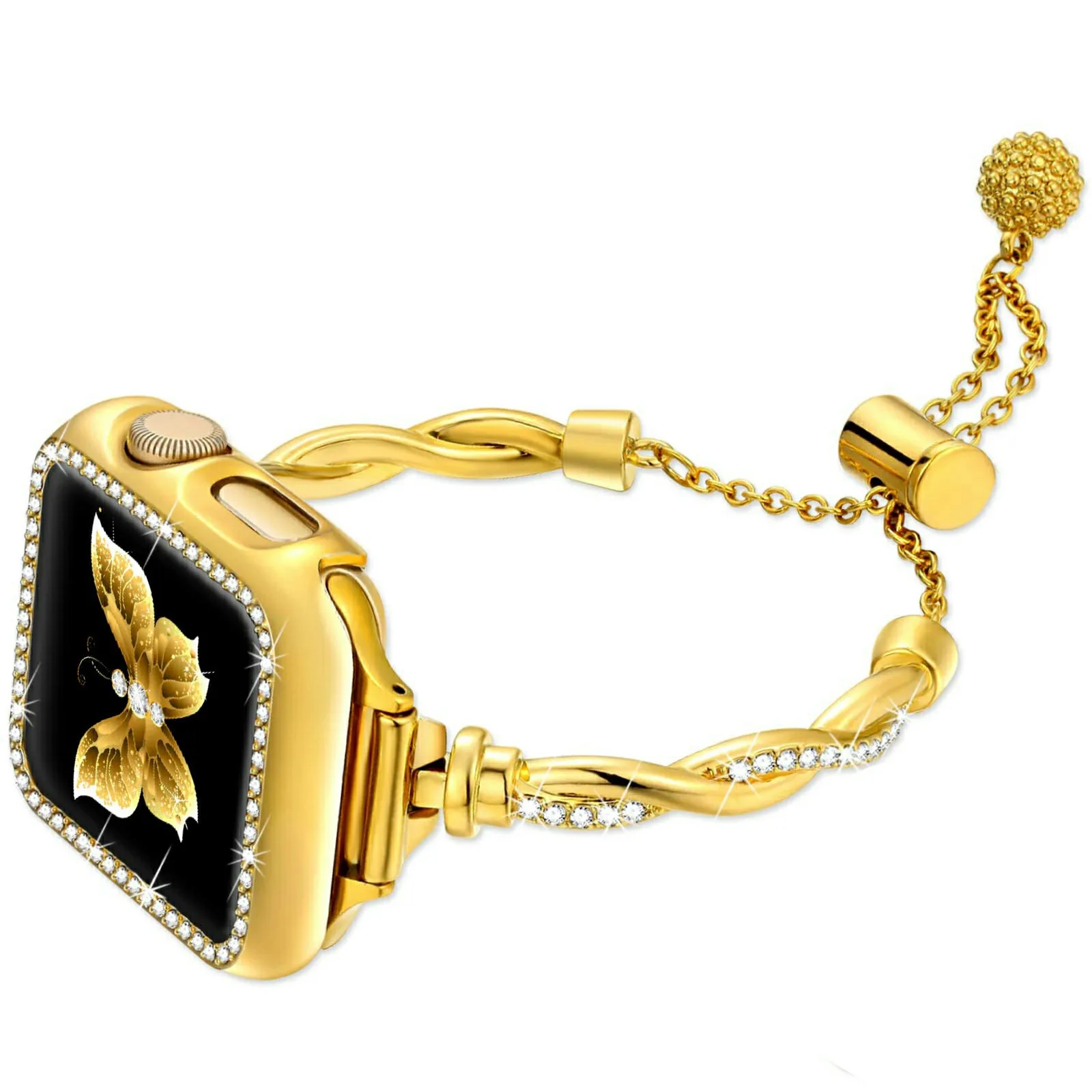 

Metal Strap for Apple Watch Series 11 10 42mm / 9 8 7 41mm / SE3 SE2 SE 6 5 4 40mm / 3 2 1 38mm Drawstring Design Watch Band Rhi