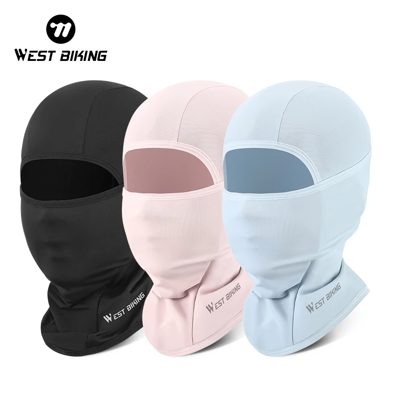 WEST BIKING Children\'s Ice Silk Mask Summer Cool Breathable Balaclava Cap Cycling Headgear UPF50+ Anti-UV Running Fishing Hat