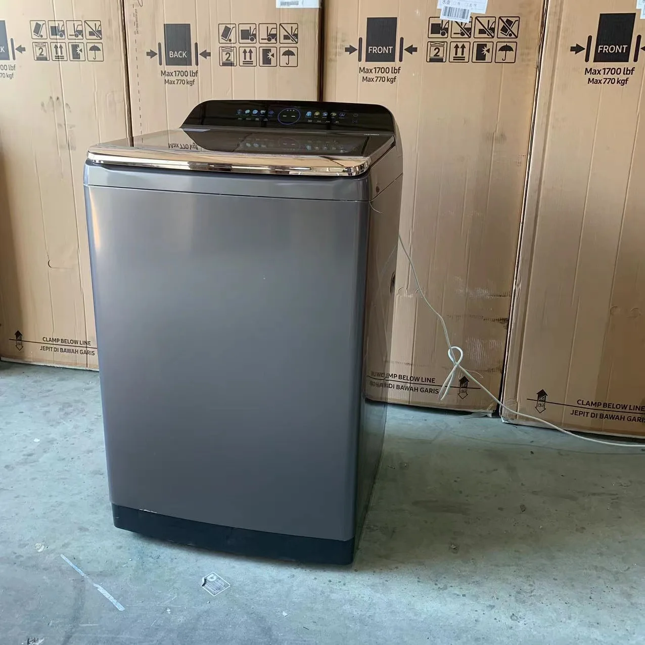 Vendita diretta in fabbrica di lavatrici domestiche montate dall'alto di grande capacità completamente automatiche da 25 kg