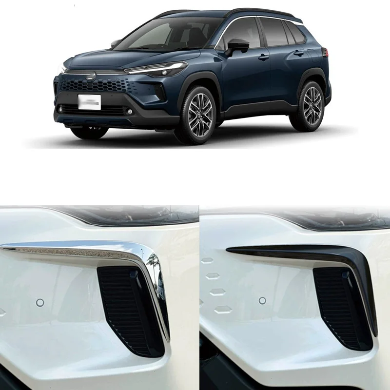 

Для Toyota Corolla Cross 2025 2026, АБС-пластик, черный, передняя противотуманная фара, бампер, накладка, украшение, автомобильные аксессуары