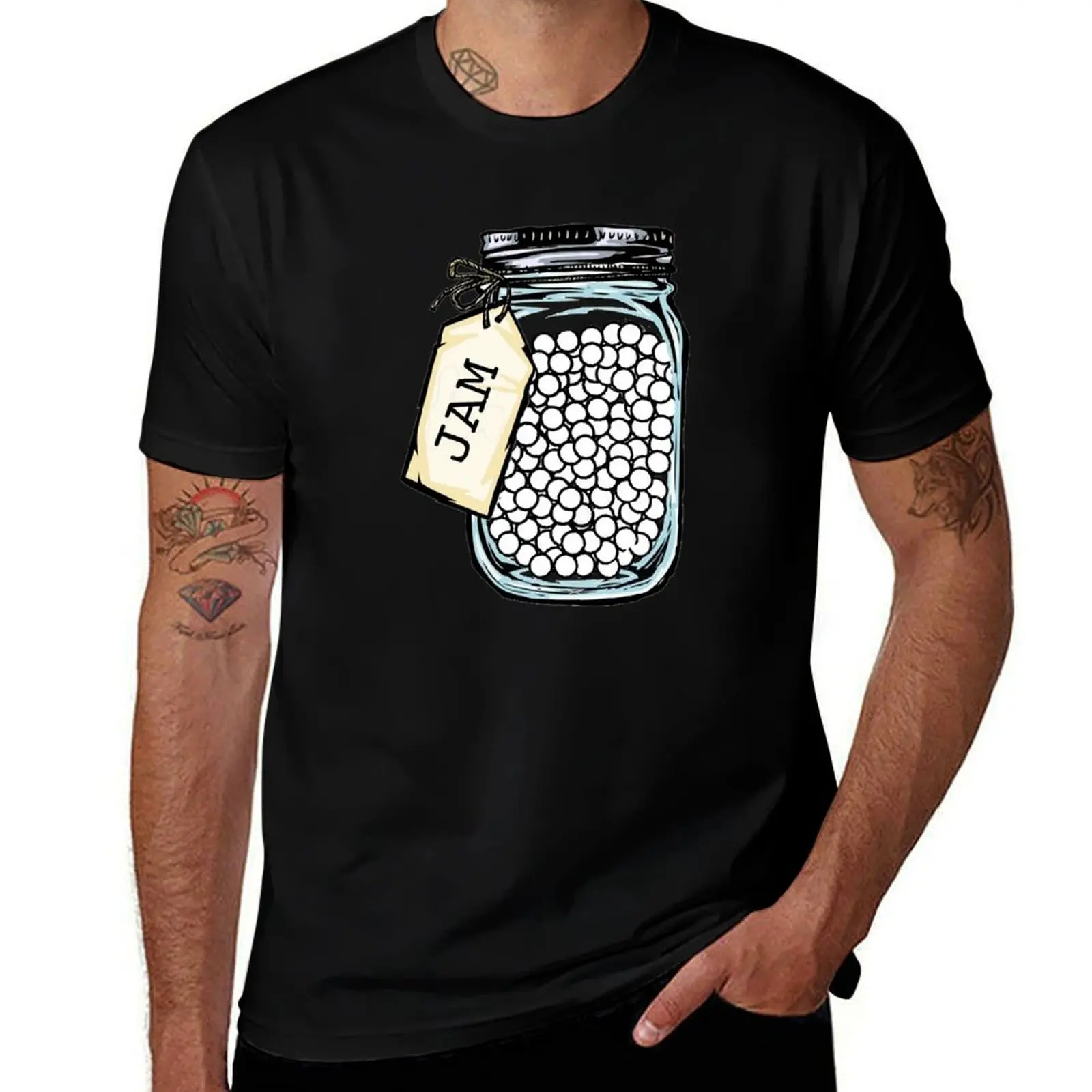 

jam of pearls T-Shirt Casual Loose Short Sleeve Tee for Men