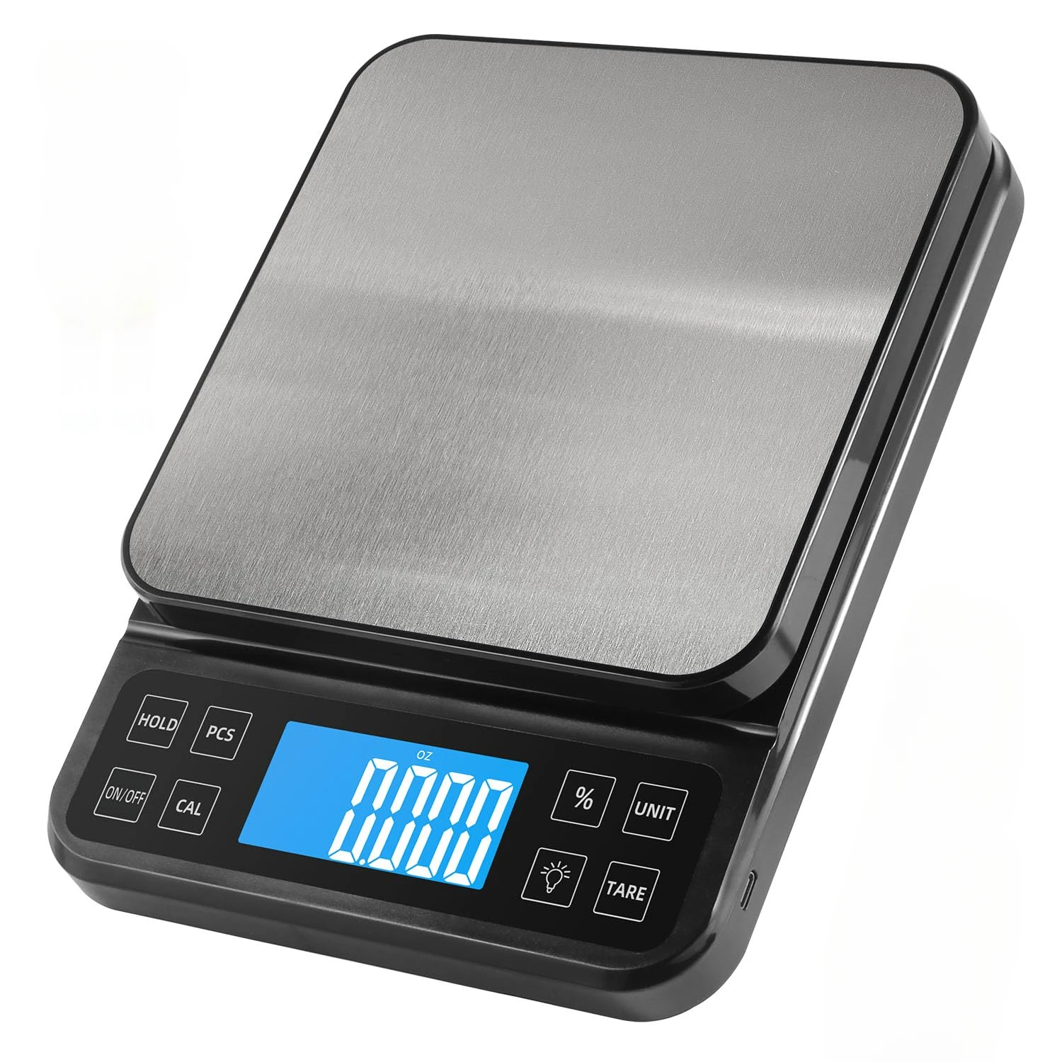 5KG 10KG Food Kitchen Scale Rechargeable Digital Scale with LCD Display and Stainless Tray, for Baking Cooking Meal Weighing