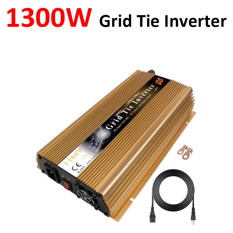 1300W Solar Grid Tie Inverter Micro Inverter 120/220V 18V 36V Microinverter DC AC MPPT Converter Pure Sine Wave Home Appliance