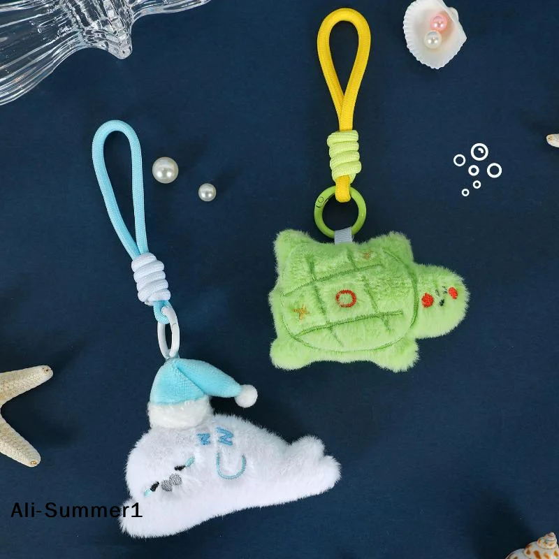 سلسلة مفاتيح لطيفة على شكل حيوانات بحرية كرتونية، إكسسوارات زينة ظريفة على شكل أخطبوط ودولفين، هدية مثالية