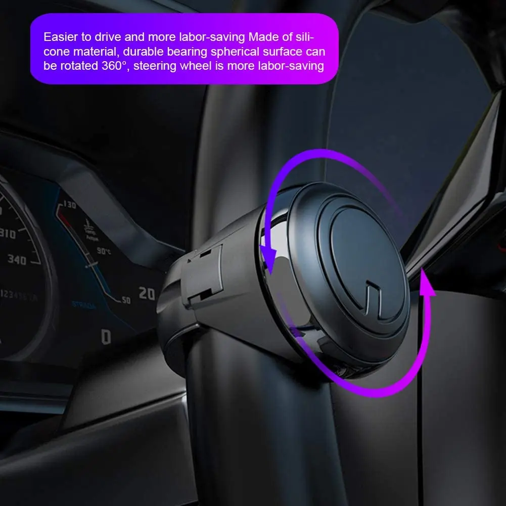 Metal Car Power Handle Spinner Steering Wheel Knob 360 Degree Tation Universal Driving Steering Wheel Knob Acesssories