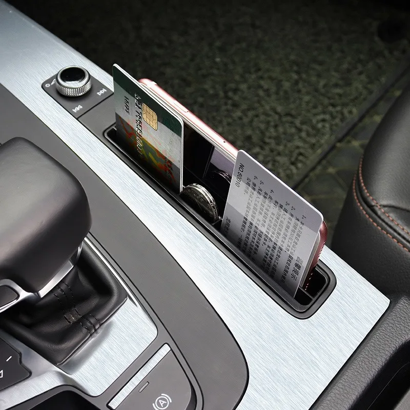 For Audi Q5L Storage Box Certificate Card Slot Q5L Storage Box Car Central Control Gear Shift Card Insertion Storage Box