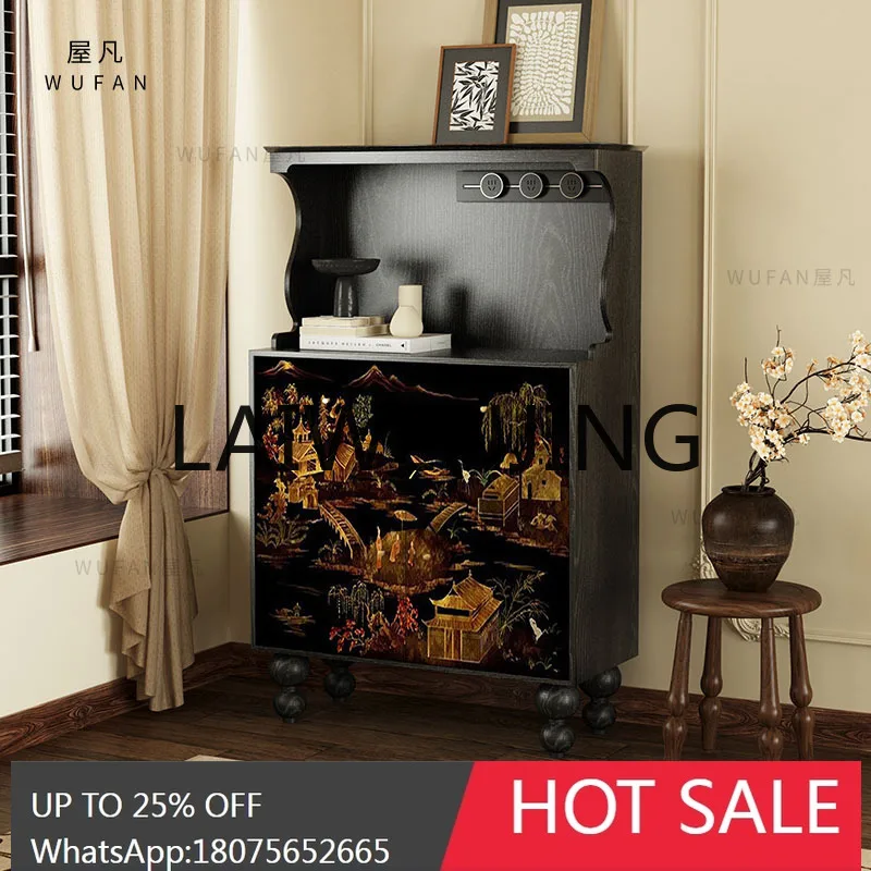 RWJ متعددة الوظائف غرفة المعيشة مدخل مدخل خزانة الطابق الدائمة الزينة خزانة الشاي #5