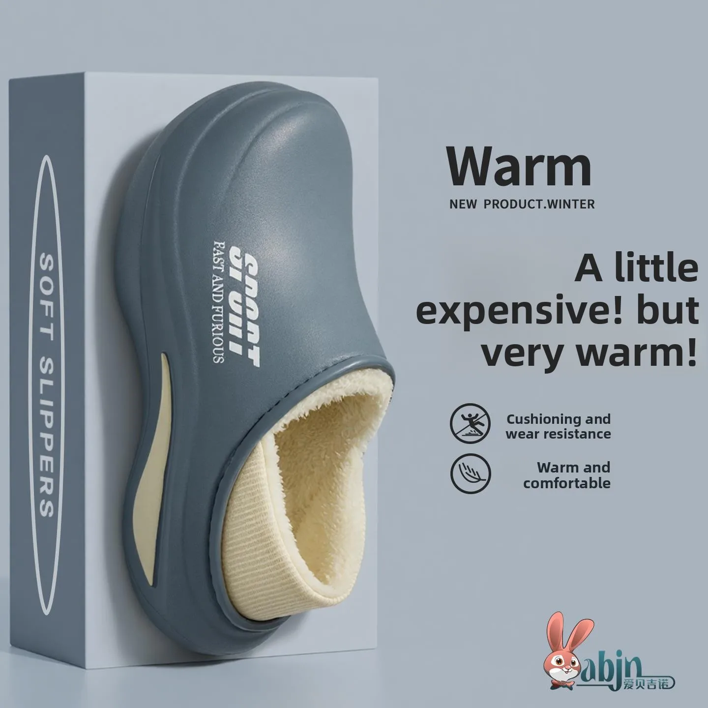 

Водонепроницаемые хлопковые тапочки для мужчин и женщин, зимние теплые домашние тапочки с толстой подошвой, уличные хлопковые тапочки с противоскользящей подошвой из ЭВА