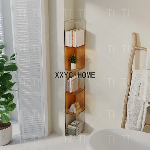 

Artistiek Licht Luxe Acryl Vloer Multi-Layer Opbergrek Smalle Spleet Muur Boekenkast Ontwerp Woonkamer Opbergrek