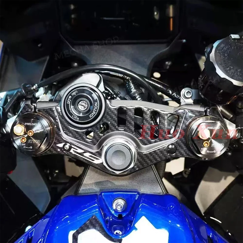 2025 R9 Motorcycle Carbon-look Top Triple Clamp Yoke Sticker For YAMAHA R9 2025-