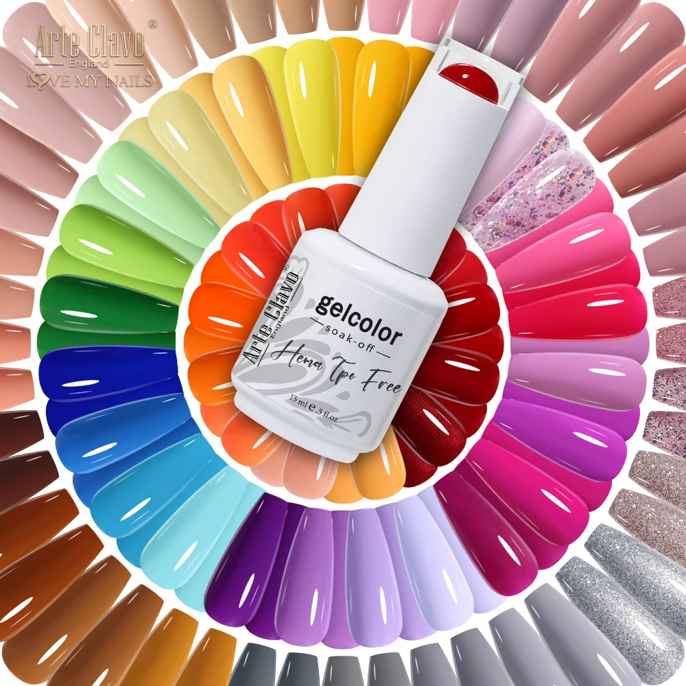 Arte Clavo 15ml Pink Gel Nail Polish Vernis Lakiery Hybrydowe HEMA TPO FREE For Manicure Nude Colors Gel Polish Gel Lak Lacquer