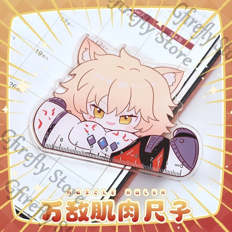 

Anime Ruler Acrylic Mydei Muscle Straightedge Stationery Colleagues High Quality Q Version Pectorales Honkai: Star Rail Gift