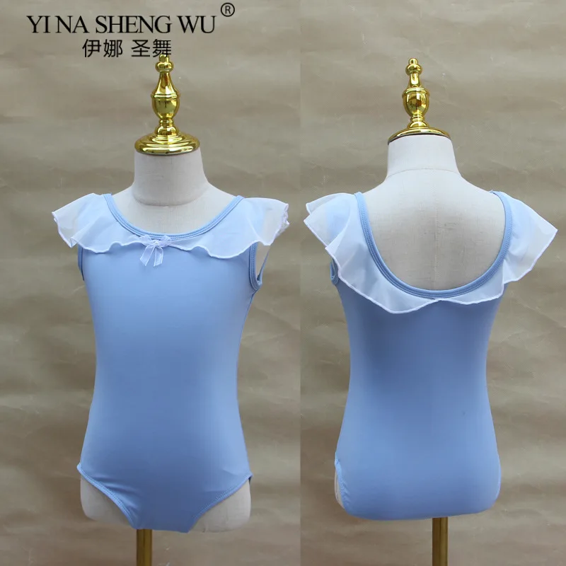 Ensemble de justaucorps de Ballet pour filles, body sans manches avec jupe en maille de gaze, Costume de danse de gymnastique pour l'entraînement, vêtements de danse pour enfants