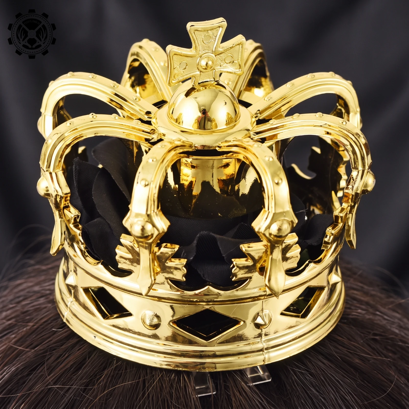 Crown Hair Clip Secure Mini Crown with Clip Accessory Sturdy Comfortable for Cosplayers, Costume Parties, Photoshoots view 3