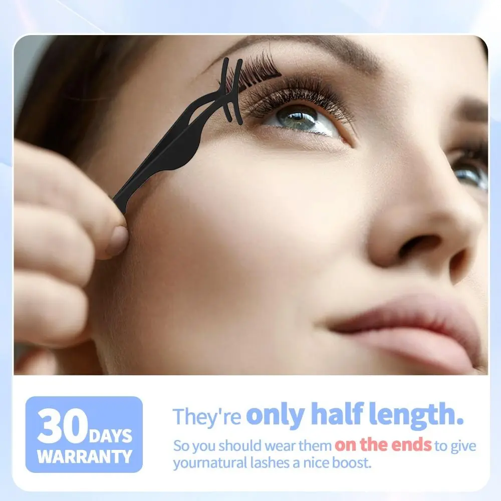 New Natural Look Magnetic Eyelashes No Glue 2 Magnets Magnetic Lashes Reusable with Tweezers False Eyelashes