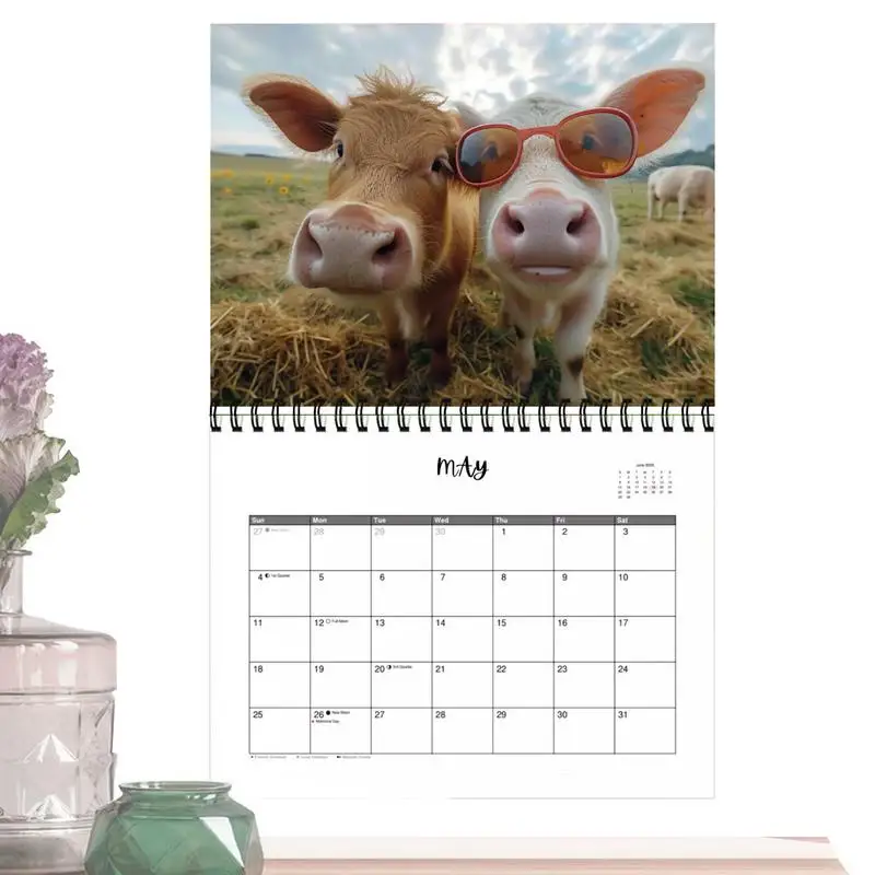 Funny 2025 Wall Calendar 2025 Animal Theme Wall Calendar Planner Decorative Paper Wall Planner For Shop Company School Home