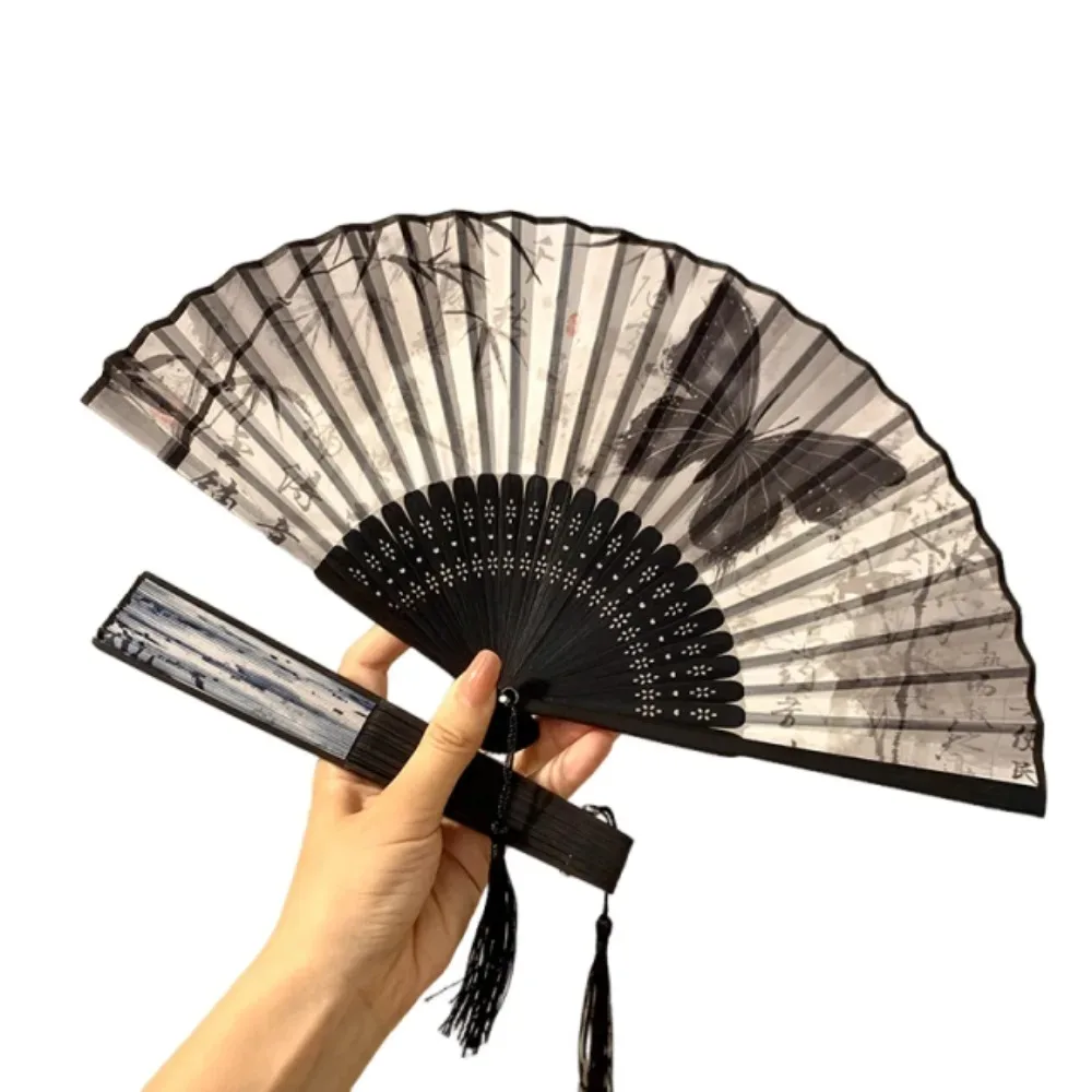 Bamboo Antique Folding Fan Chinese Style Fan Summer Female Dance Fan Portable Elegent Flower Hand Held Fan Exquisite Gifts - view 6